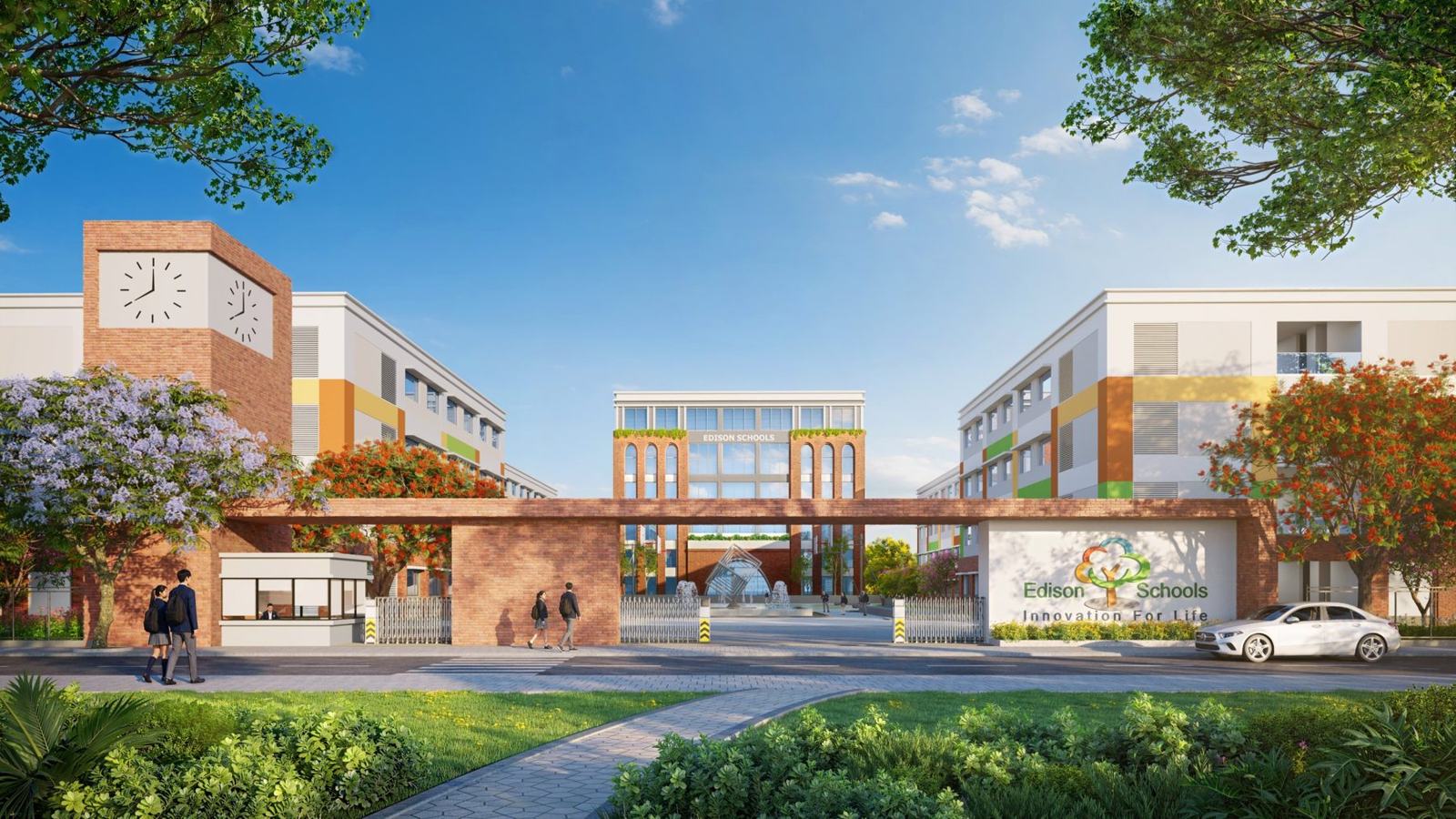 Cổng trường liên cấp Edison Schools